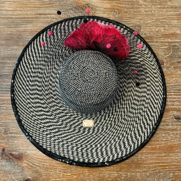 NWOT WHITTALL & SHON JEWELED DERBY/CHURCH STATEMENT HAT, OSFA NWOT WHITTALL & SHON JEWELED DERBY/CHURCH STATEMENT HAT, OSFA main image 3